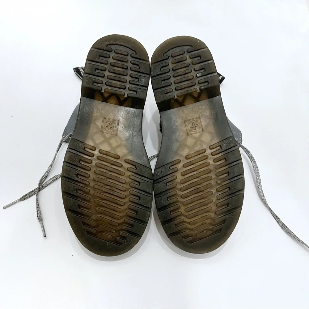 DR. Martens Metallic Gunmetal Boots Size 2